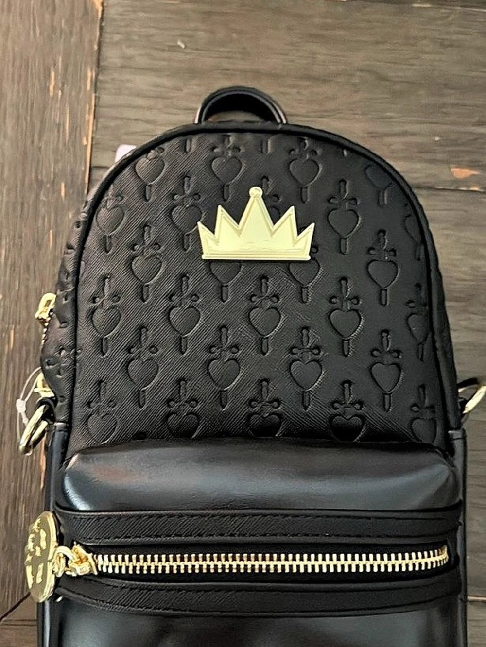 Disney Loungefly Evil Queen Mini Backpack Black Crown Crossbody